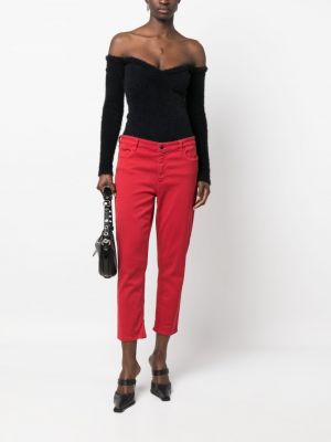 Slim fit kalhoty Prada Pre-owned červené