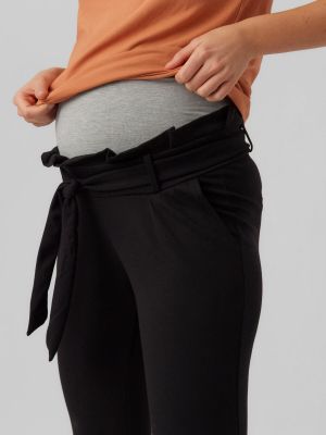 Pantaloni plissettati Vero Moda Maternity nero