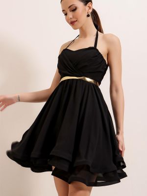 Šifonové mini šaty By Saygı černé