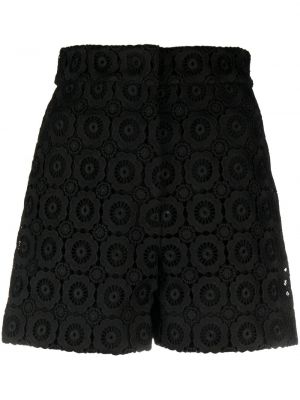 Kratke hlače s cvetličnim vzorcem Moschino črna