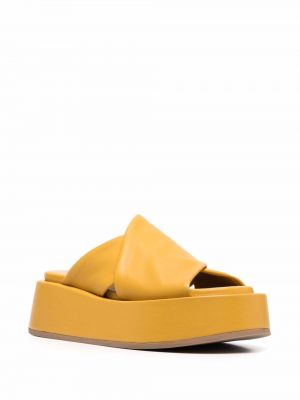 Sandalai su platforma Marsell geltona