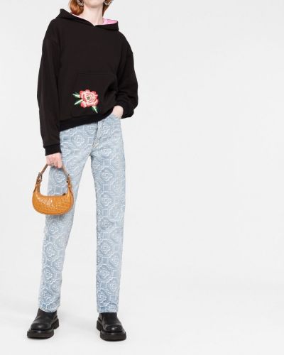 Kapučdžemperis ar izšuvumiem ar ziediem Kenzo