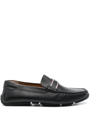 Skinn loafers Bally svart