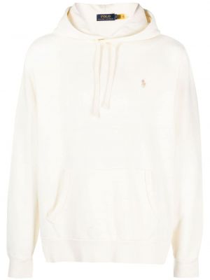 Slim fit hoodie mit stickerei Polo Ralph Lauren weiß