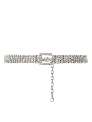 Naszyjnik z kryształkami Gucci srebrny