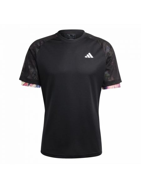 Μπλούζα για τένις Adidas μαύρο