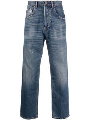 Proste jeansy z przetarciami Lardini niebieskie