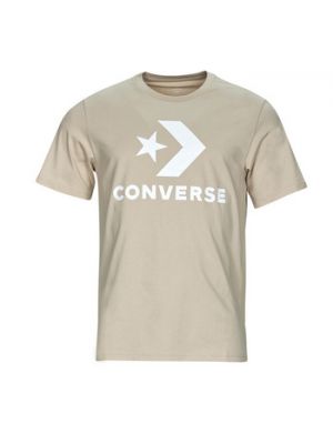Koszulka z krótkim rękawem w gwiazdy Converse beżowa
