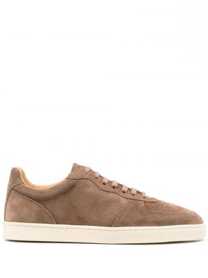 Sneakers i mocka Brunello Cucinelli brun