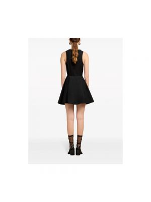 Mini vestido de algodón Ami Paris negro
