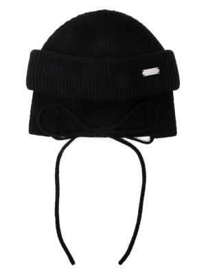 Плетена шапка Heliot Emil черно