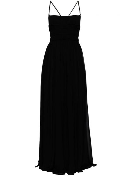 Hedvábné večerní šaty Ulla Johnson černé