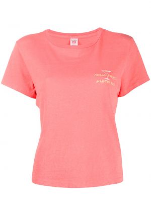 Camiseta con estampado Re/done rosa