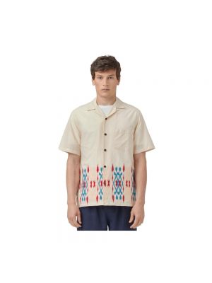Koszula w kratkę flanelowa Portuguese Flannel beżowa