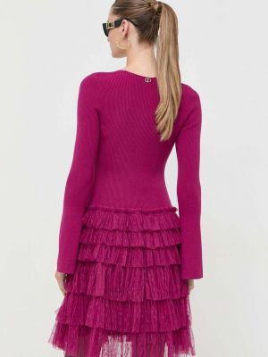 Mini šaty Twinset fialové