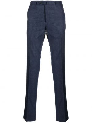 Pantalon droit à carreaux Corneliani bleu