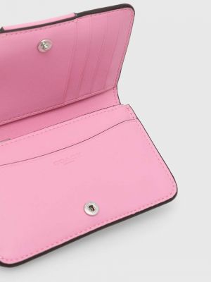 Bőr pénztárca Coach rózsaszín