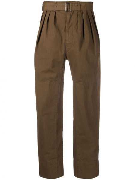 Прямые брюки на шпильке Lemaire, коричневые