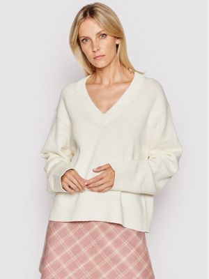 Пуловер Samsøe Samsøe бяло