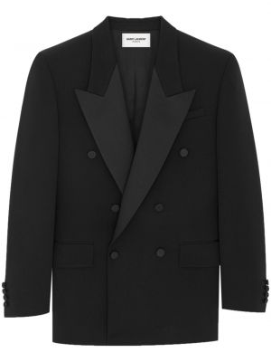 Gyapjú öltöny Saint Laurent fekete