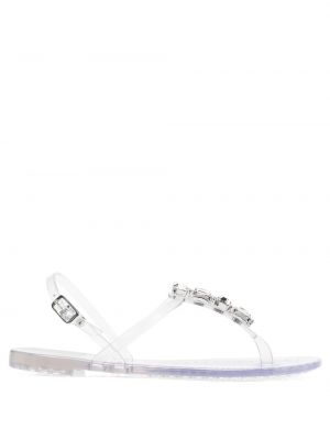 Sandale de cristal Casadei alb