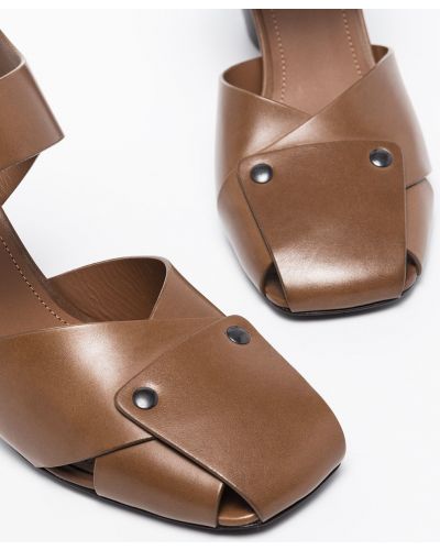 Sandales en cuir Lemaire marron