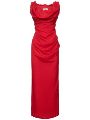 Sukienka długa z krepy Vivienne Westwood czerwona
