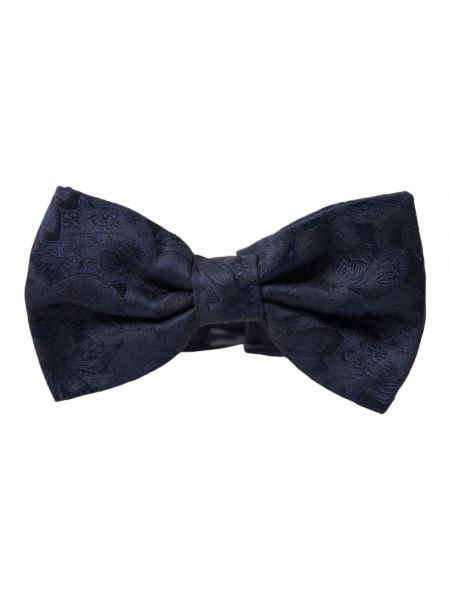 Jedwabny krawat Dolce And Gabbana niebieski