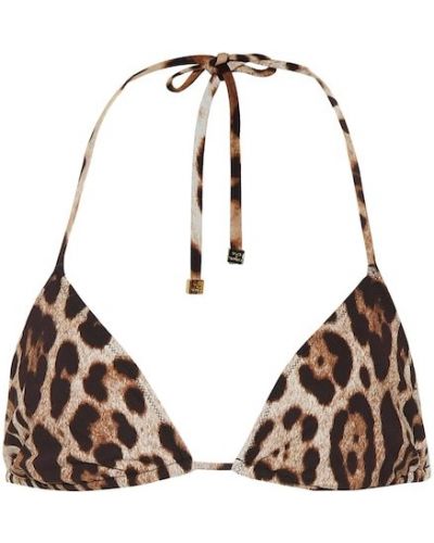 Bikini s printom s leopard uzorkom Dolce&gabbana smeđa