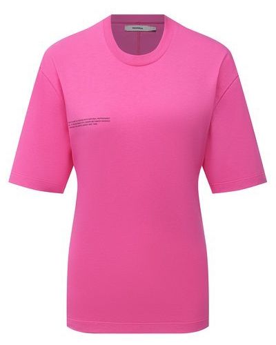 Хлопковая футболка Pangaia, розовая