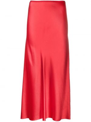 Falda midi de cintura alta Maison Margiela rojo