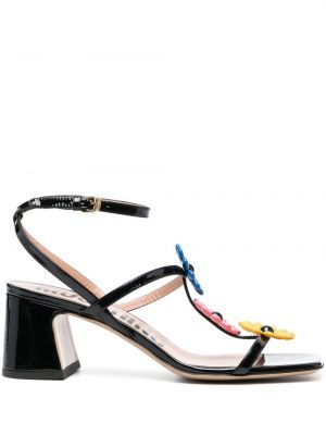 Blommig sandaletter Moschino svart