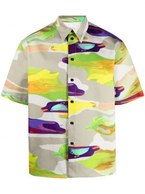 Camisa con estampado con estampado abstracto Msgm