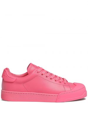 Δερμάτινα sneakers Marni ροζ