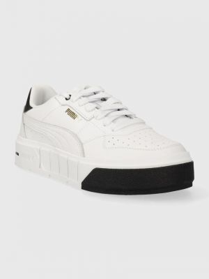 Sneakersy skórzane Puma Cali białe