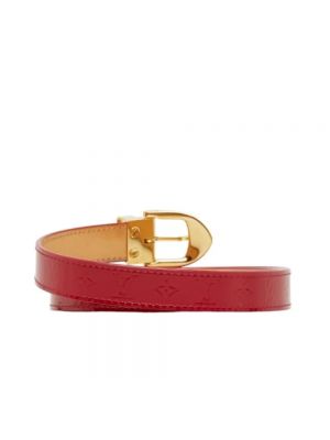 Cinturón de cuero Louis Vuitton Vintage rojo