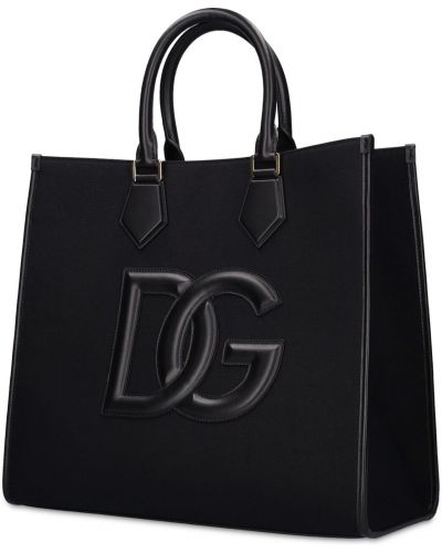 Kožená nákupná taška Dolce & Gabbana čierna