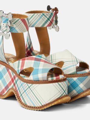 Kockované kožené sandále Vivienne Westwood