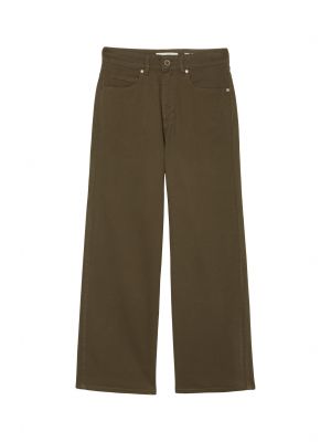 Bavlnené nohavice s vysokým pásom na zips Marc O'polo