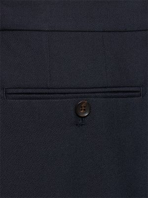 Pantalon en laine plissé Bally bleu