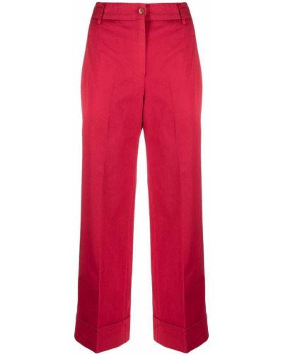 Pantalones de cintura alta Brag-wette rojo
