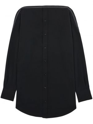 Риза с v-образно деколте Mm6 Maison Margiela черно