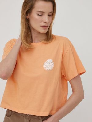 Бавовняна футболка Rip Curl, помаранчева