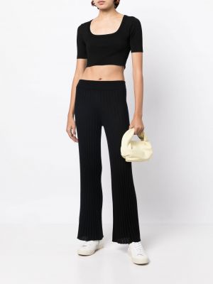 Rovné kalhoty Lisa Yang černé
