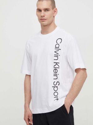 Pamučna majica Calvin Klein Performance bijela