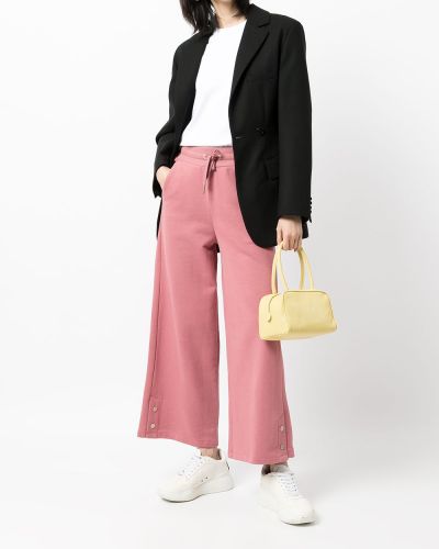 Sportovní kalhoty s potiskem Armani Exchange růžové
