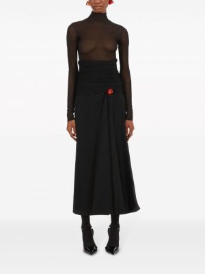 Vlněné sukně Ferragamo černé