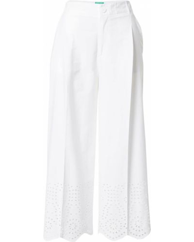 Широки панталони тип „марлен“ United Colors Of Benetton бяло