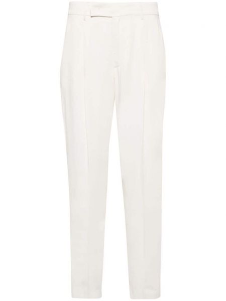 Плисирани панталон Pt Torino бяло