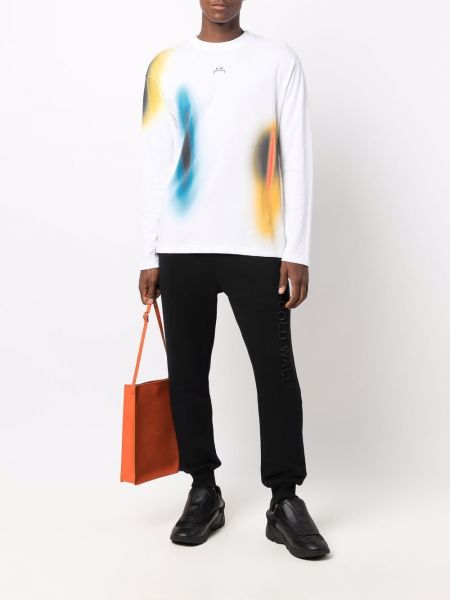 Camiseta con estampado con estampado abstracto A-cold-wall* blanco